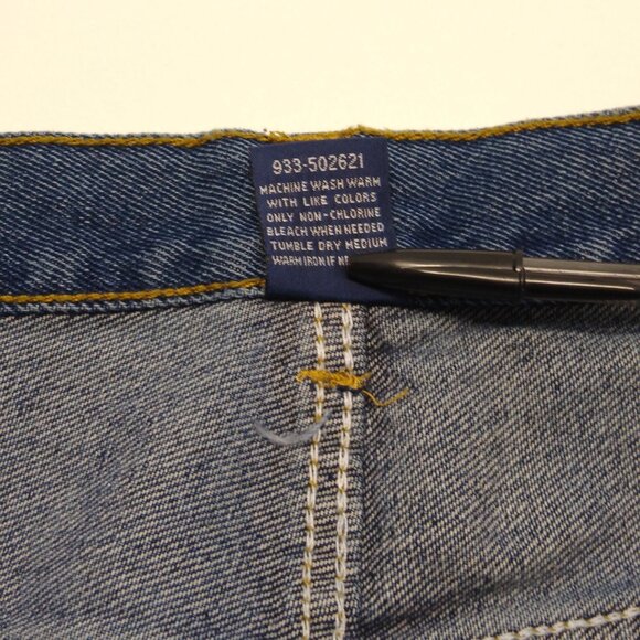 Full Blue Cowboy Cut Men 38x31 High Rise Sits At Waist Reg Fit Straight Leg NWT - Picture 4 of 6